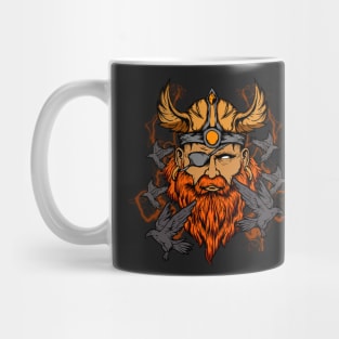 Odin the Norse Mythology Viking God & His Ravens Mug